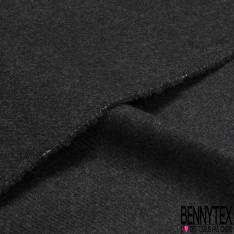 Sergé de laine gris anthracite chiné