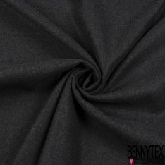 Sergé de laine gris anthracite chiné