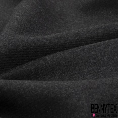 Sergé de laine gris anthracite chiné