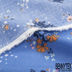 Voile Crêpe Viscose imprimé léopard Fond sable mouvant transparent