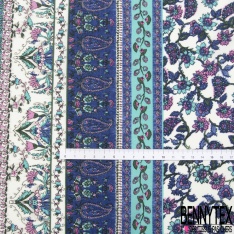 Fibranne Viscose imprimé multitâche multicolore fond marine