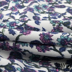 Fibranne Viscose imprimé multitâche multicolore fond marine