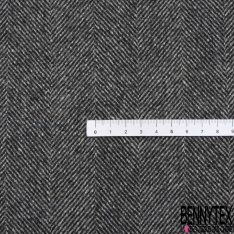 Laine chevron beige et taupe