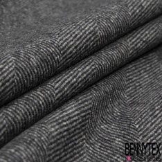 Laine chevron beige et taupe