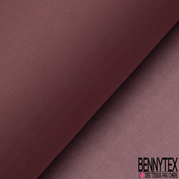 Scuba néoprène suédine aubergine double face envers aubergine
