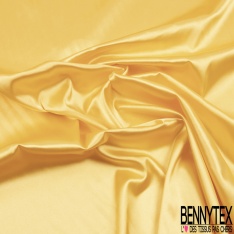 Satin polyester élasthanne jaune auréolin