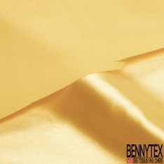 Satin polyester élasthanne jaune auréolin