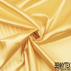 Satin polyester élasthanne jaune auréolin