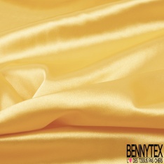 Satin polyester élasthanne jaune auréolin