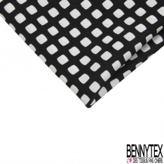 Coupon 3m Satinette polyester imprimé bestial ton naturel et terre