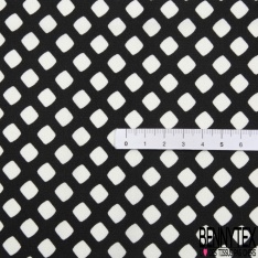 Coupon 3m Satinette polyester imprimé bestial ton naturel et terre