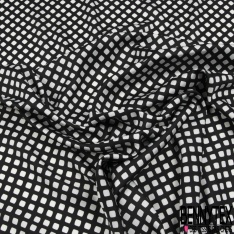 Coupon 3m Satinette polyester imprimé bestial ton naturel et terre