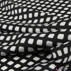 Coupon 3m Satinette polyester imprimé bestial ton naturel et terre