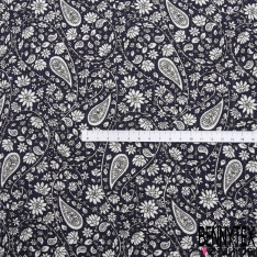 Fibranne viscose imprimé cachemire foisonnant