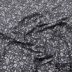 Fibranne viscose imprimé cachemire foisonnant