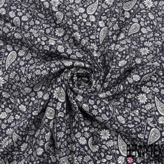 Fibranne viscose imprimé cachemire foisonnant
