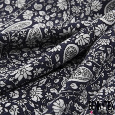 Fibranne viscose imprimé cachemire foisonnant