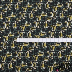 Coupon 3m crêpe polyester satiné motif peau de bête ton naturel