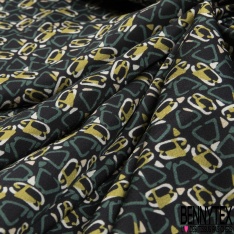 Coupon 3m crêpe polyester satiné motif peau de bête ton naturel