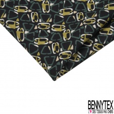 Coupon 3m crêpe polyester satiné motif peau de bête ton naturel