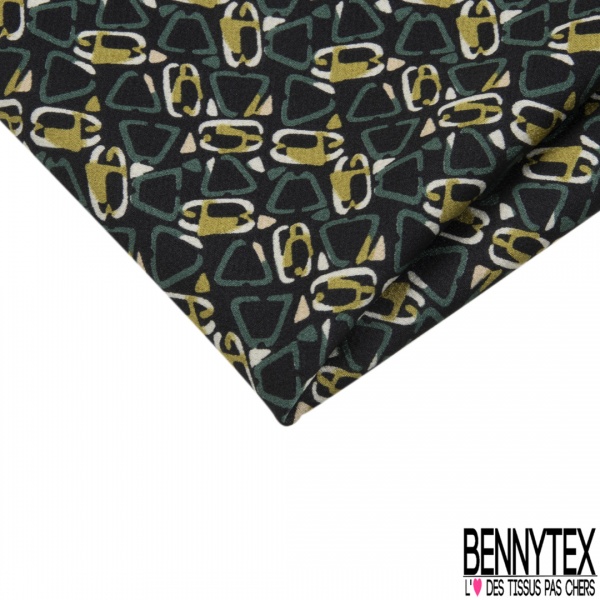 Coupon 3m crêpe polyester satiné motif peau de bête ton naturel
