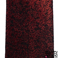 Cravate microfibre satinée imprimé dégradé pixelisé noir rouge