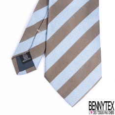 Cravate microfibre tie and die ton gris blanc cassé texturé