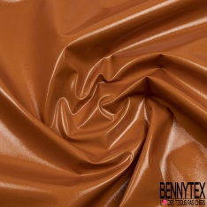 Gabardine de coton sergé plastifiée orange vintage