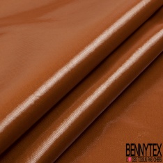 Gabardine de coton sergé plastifiée orange vintage