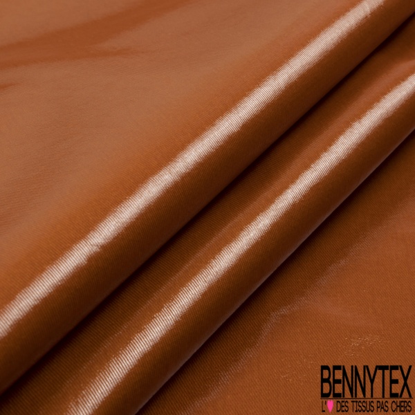 Gabardine de coton sergé plastifiée orange vintage