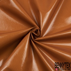 Gabardine de coton sergé plastifiée orange vintage
