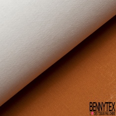 Gabardine de coton sergé plastifiée orange vintage
