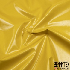 Gabardine de coton sergé plastifiée or de pépite