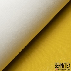 Gabardine de coton sergé plastifiée or de pépite