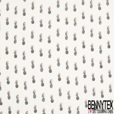 Fibranne Viscose touché Pashmina imprimé floral cachemire vintage fond blanc discret
