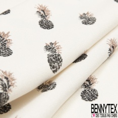 Fibranne Viscose touché Pashmina imprimé floral cachemire vintage fond blanc discret