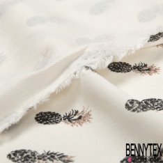 Fibranne Viscose touché Pashmina imprimé floral cachemire vintage fond blanc discret