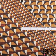 Coupon 3m crêpe polyester satiné motif peau de tigre