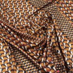 Coupon 3m crêpe polyester satiné motif peau de tigre