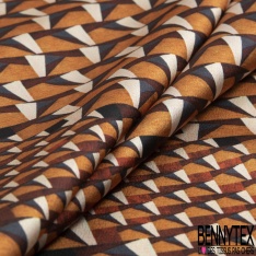 Coupon 3m crêpe polyester satiné motif peau de tigre