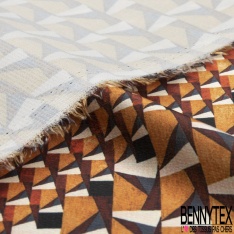 Coupon 3m crêpe polyester satiné motif peau de tigre