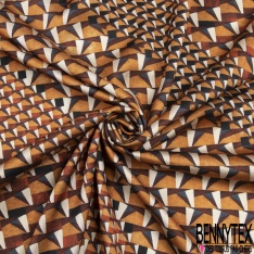 Coupon 3m crêpe polyester satiné motif peau de tigre