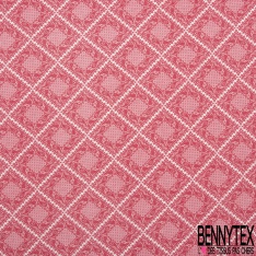 Coton viscose imprimé motif sinusoïde seventie's délavé tie and die pastel